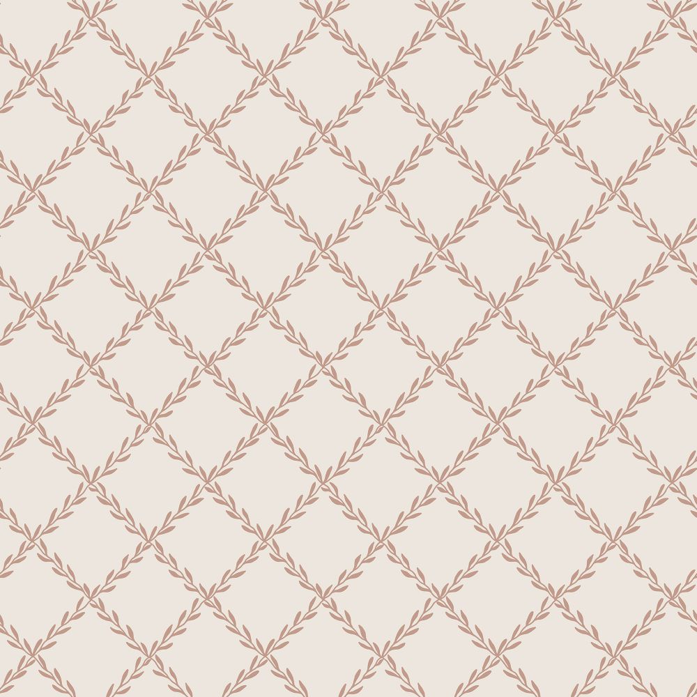 Sandberg Wallpaper S10305 Trellis Terracotta Wallpaper